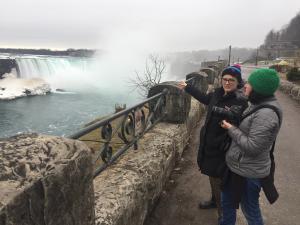 Filmmakers at Niagara Falls
