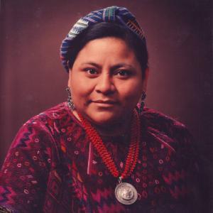 Portrait of Rigoberta Menchú.