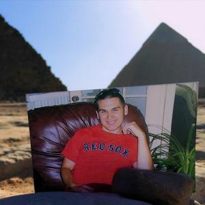 CJ Twomey photo in front of Pyramid of Giza