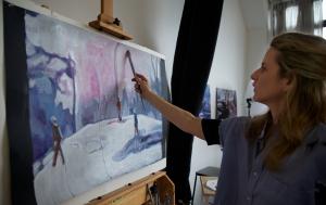 Painting "See Memory" In The Studio 1