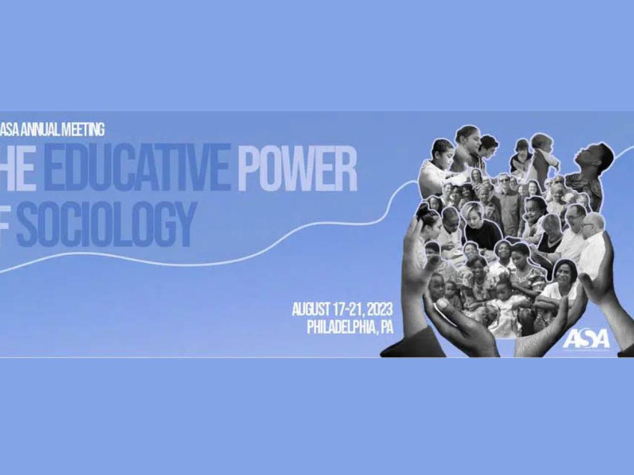 Blue banner with the words "The Educative Power of Sociology"