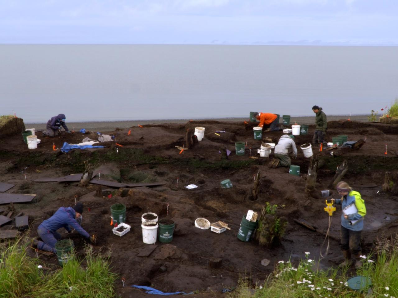 Nunalleq Archeological site in Quinhagak, Alaska