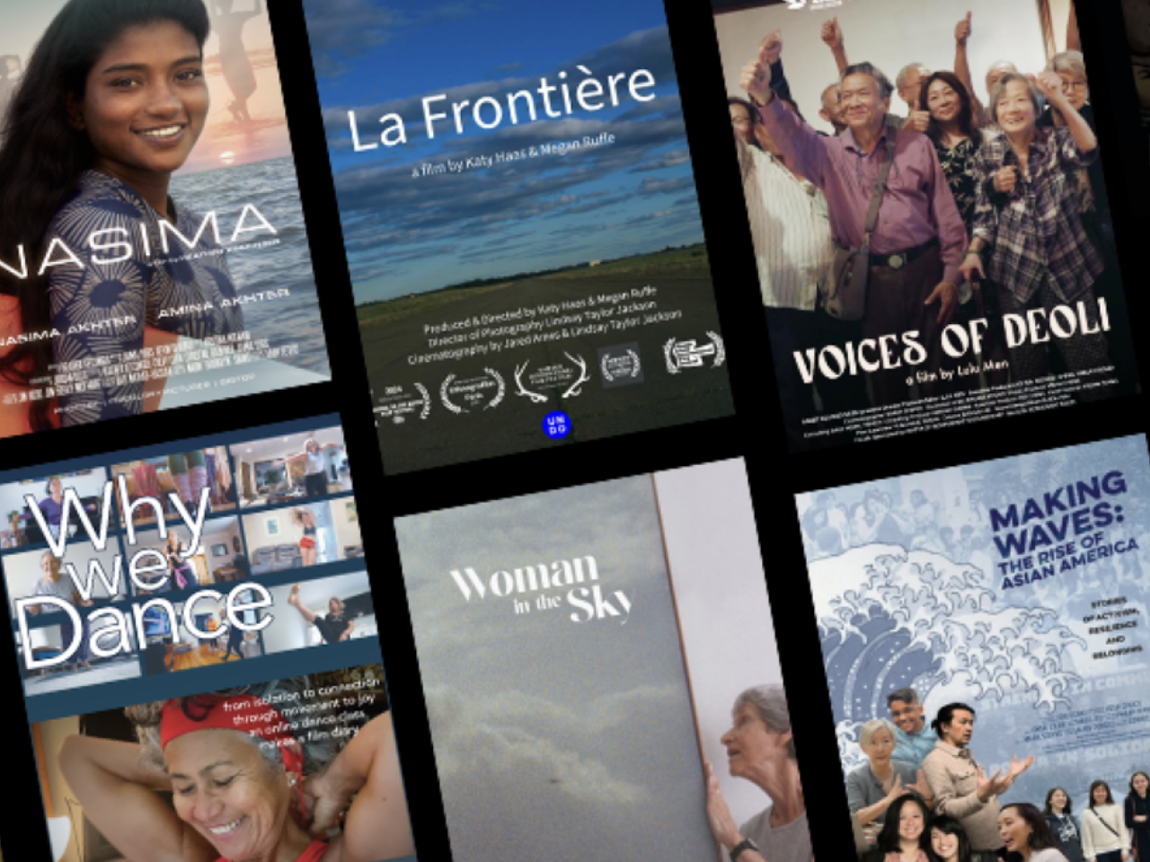 Showing six posters illustrating New Day Films
